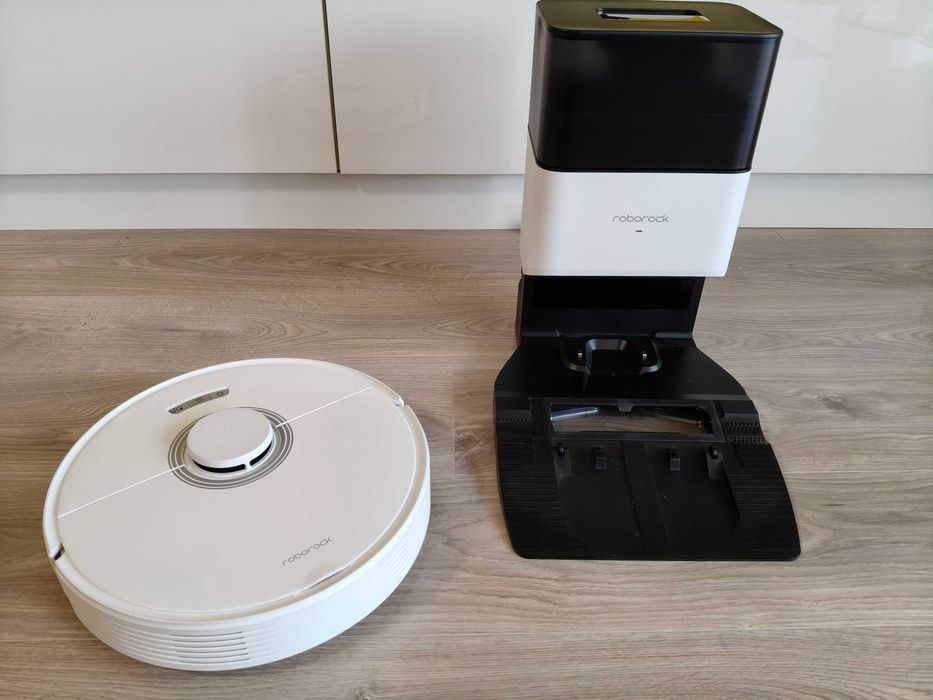 Robot de aspirare, Roborock Q7 MAX+, cu mop si apa, mapare 3D, alb