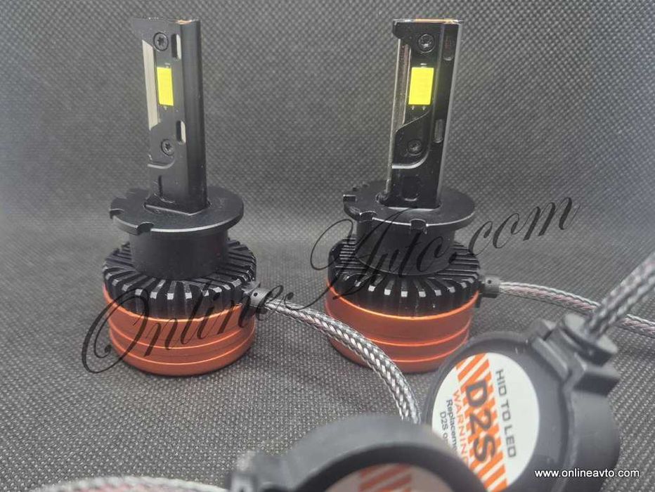 D2S Крушки LED 90W 16000Lm +400% Plug&Play Canbus Д2С 6000k Висок клас