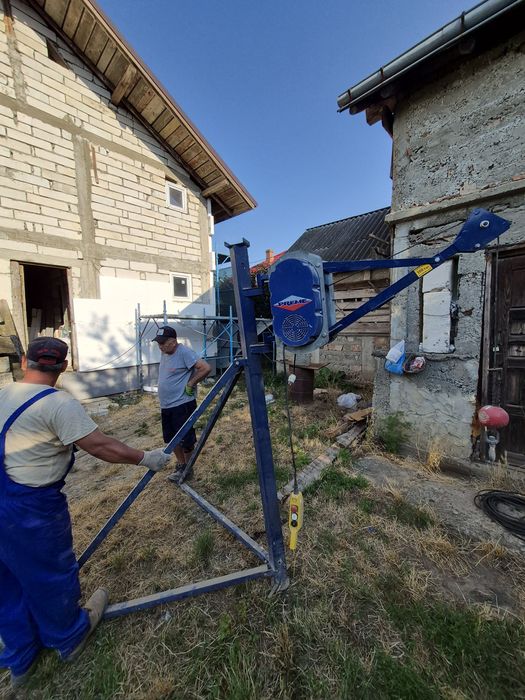 Scripete macara electrică de șantier cu braț rotativ  electro plan