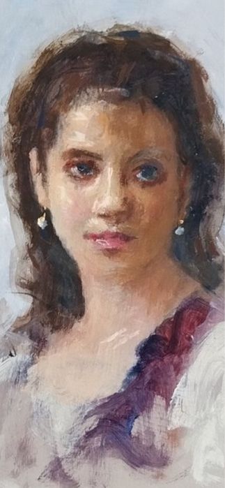 Tablou in ule pe panza portret de femeie” Ninette”