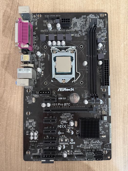 Placa de baza H81 Pro BTC + Celeron g1820