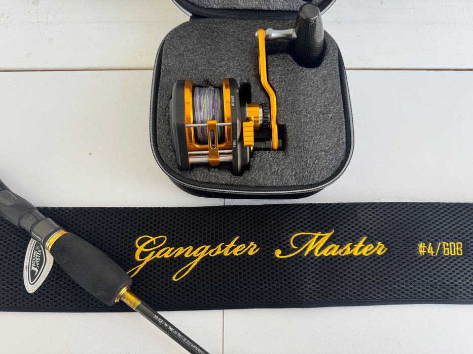 Комплект на Jigging Master, въдица + макара