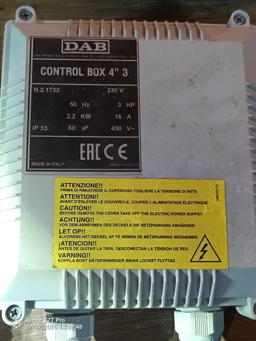 Pompă submersibilă de foraj DAB S4 E 17 de mare adâncime  +control box + accesorii