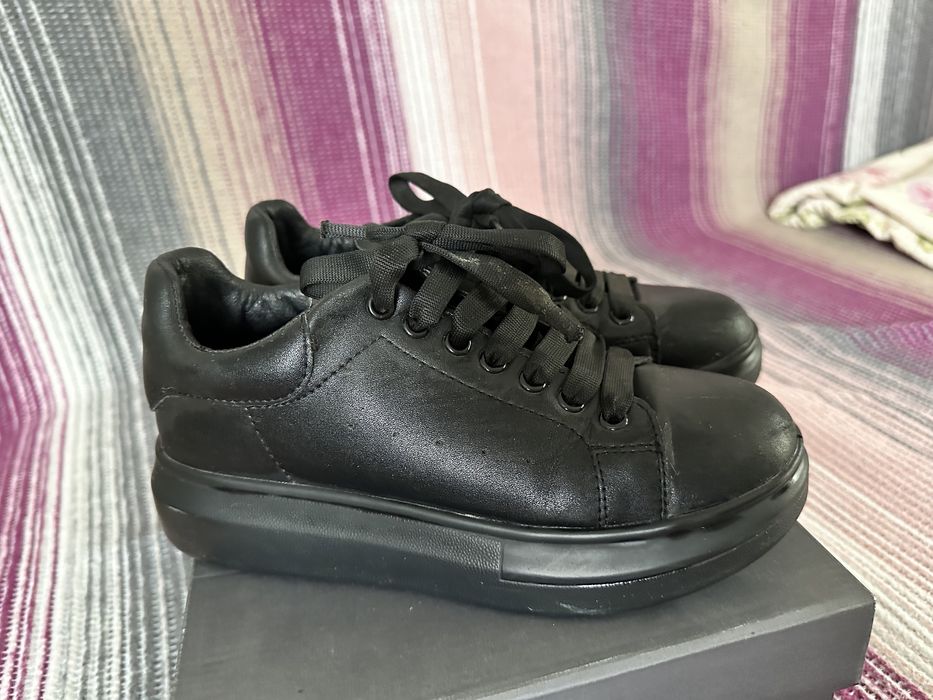 Кеды кожанные черные