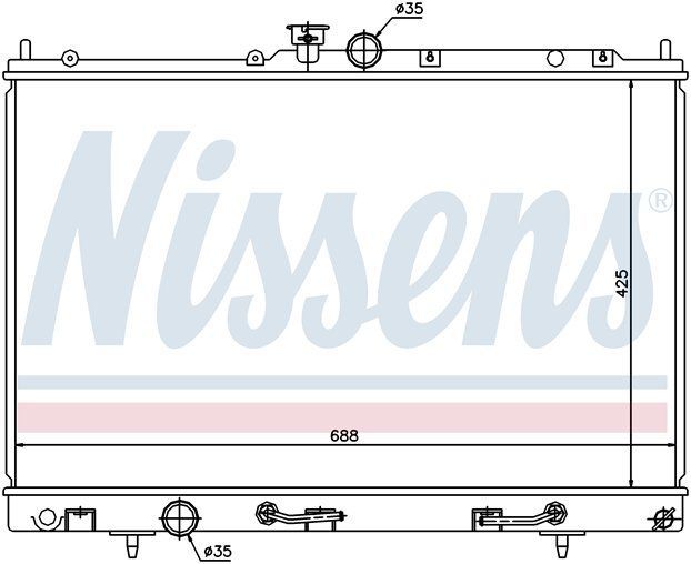 радиатор воден НОВ за MITSUBISHI OUTLANDER (03-) 2.0 i