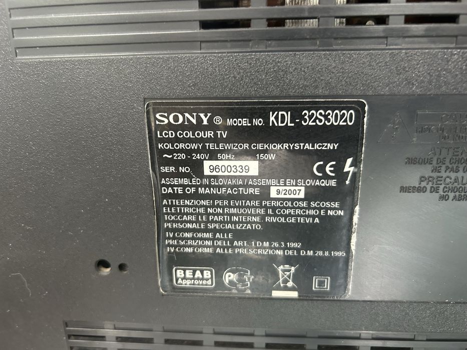 Продам телевизор SONY