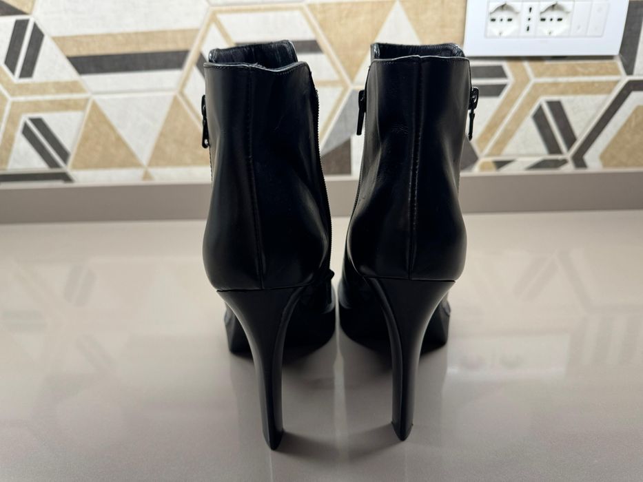 Cizme cu toc din piele Lea Foscati