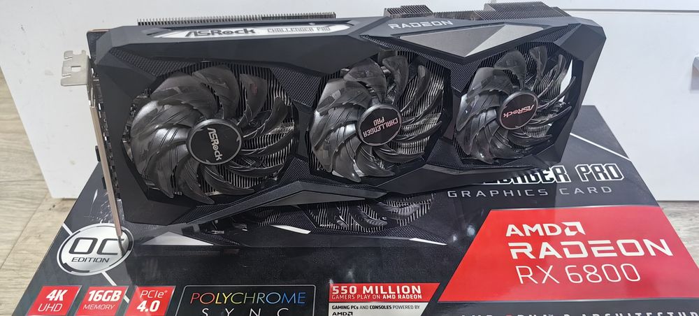 Видео карта ASRock AMD Radeon RX 6800 Challenger Pro 16GB OC