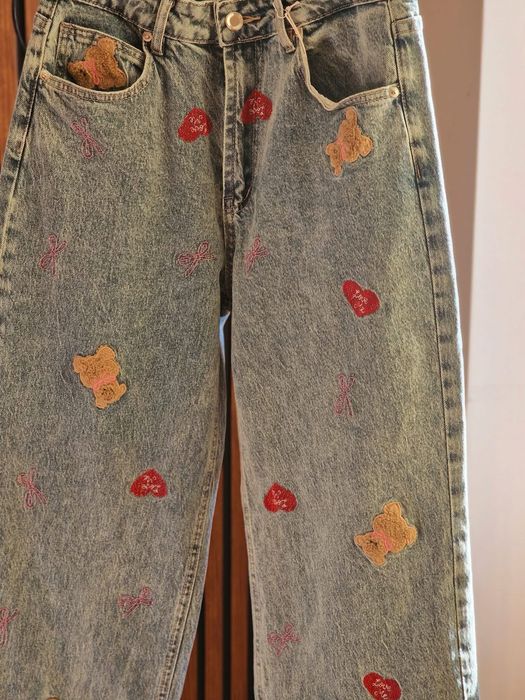 Дънки с мечета М размер