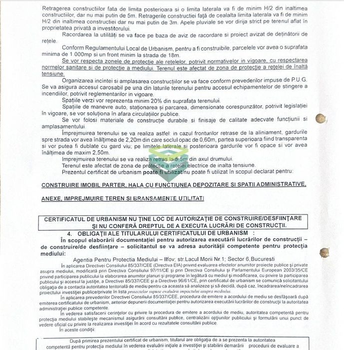 Teren Cernica - Oxigenului - Urbanism de construire-  4.624 mp