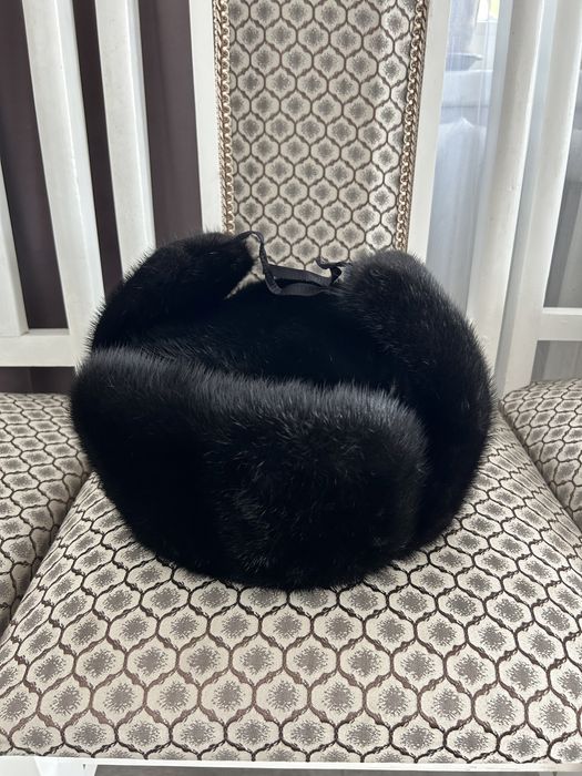 Норковая ушанка 62 размер