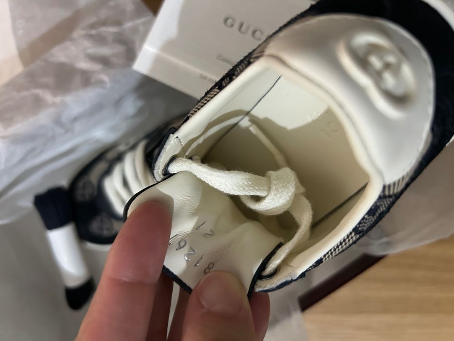 Детски оргинални обувки на Gucci Toddler G74 trainers by Gucci,