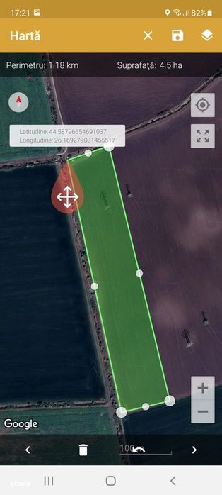 Teren de vânzare – 4 ha lângă nod rutier A0 – A3, ideal pentru hale