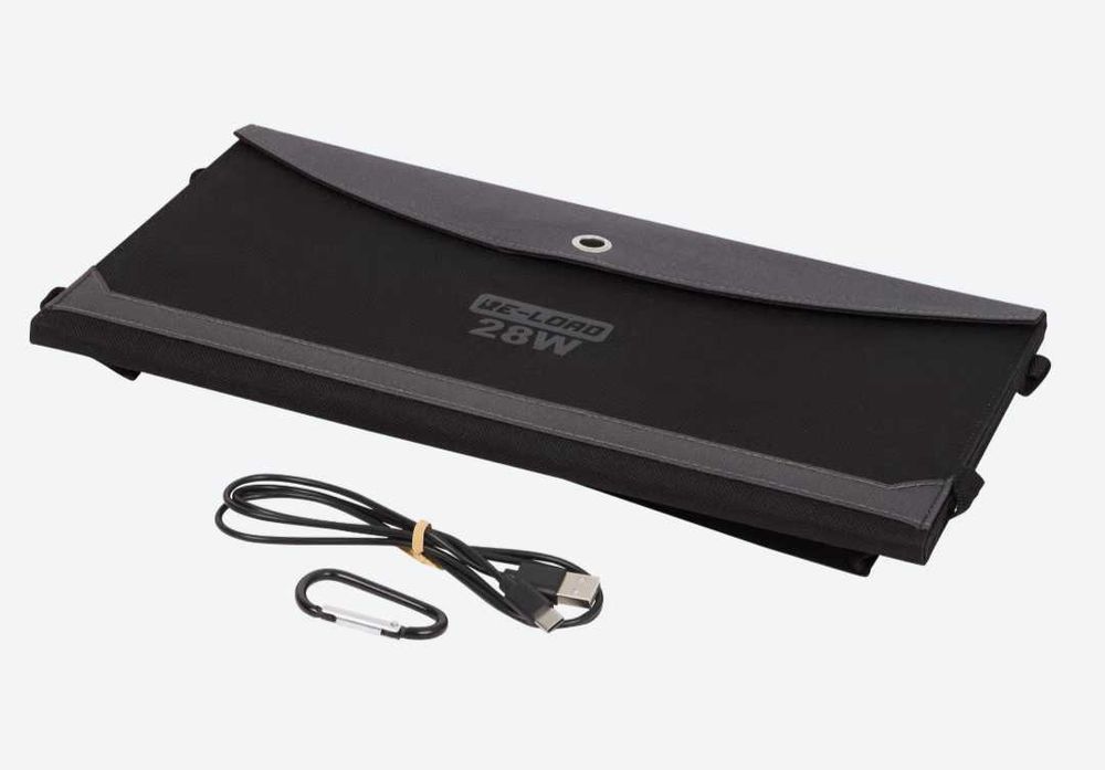 Сгъваемо соларно зарядно 28W 4600mAh USB-A USB-C сгъваем слънчев панел