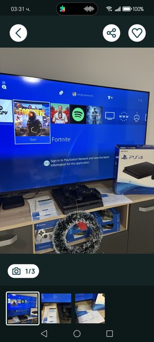 Playstation 4 slim 500 gb.