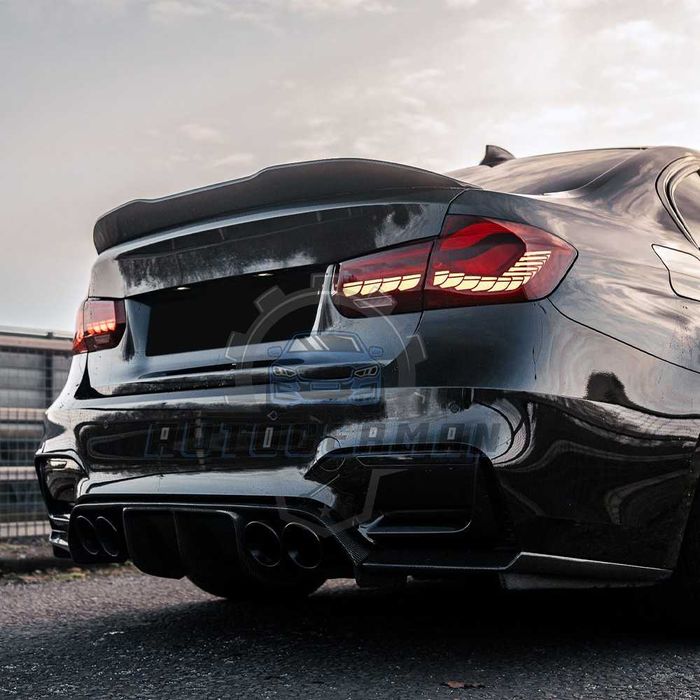 Лип спойлер за БМВ Ф30 багажник PSM style BMW 3 серия F30 черен гланц