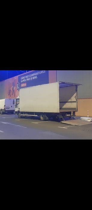 Transport Marfa camion 7,5 tone Mobila relocari duba lift transpalet