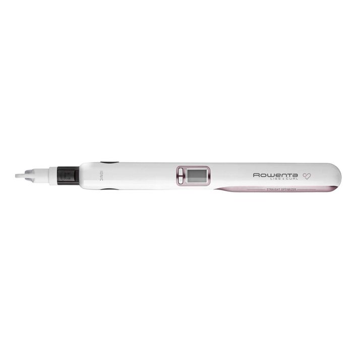Placa de indreptat parul Rowenta Liss & Curls Premium Care SF7660F0, Cashmere Keratin, 130-200°C, Generator de ioni, LCD, Alb