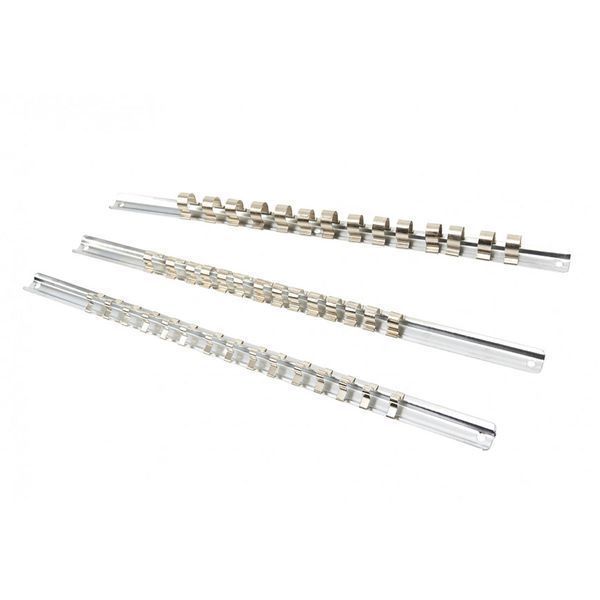 Комплект 3 метални шини, поставка за вложки 1/2 3/8 1/4 hbm