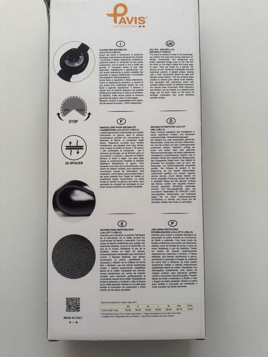 Кръстни връзки и коляно - Ортеза (шина) за коляно с градуси Pavis