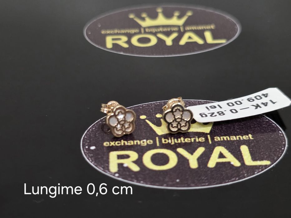 Bijuteria Royal: Cercei aur 14k/0.82 gr