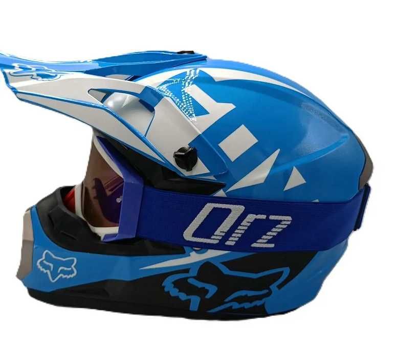 Детско юношеска кросова каска FOX/Red Bull с очила