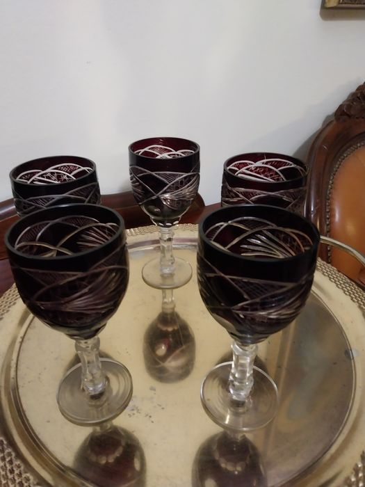 Френски кристален сервиз за вино