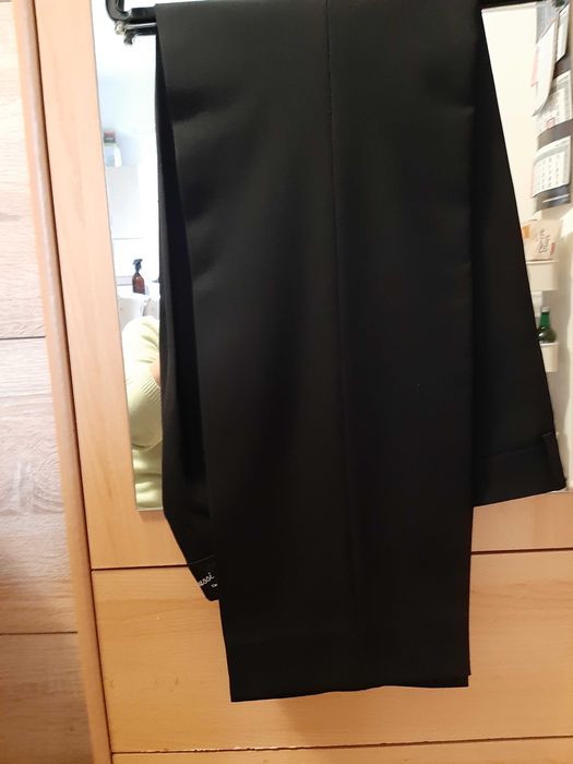 Costum negru barbatesc din Lana+Lycra, Gala, marca Seroussi (Italia)