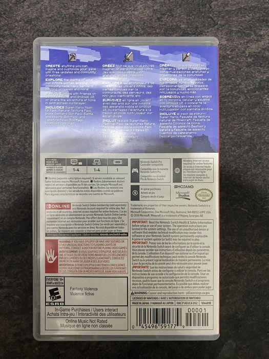 Minecraft Nintendo Switch