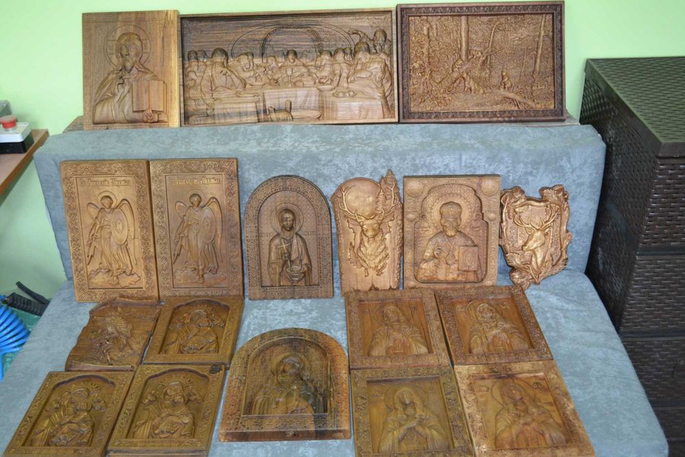3Д Машинна дърворезба икони,картини,лазерно гравиране