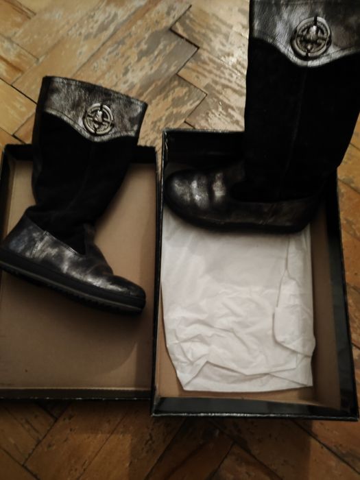 Детски ботуши от естествена кожа