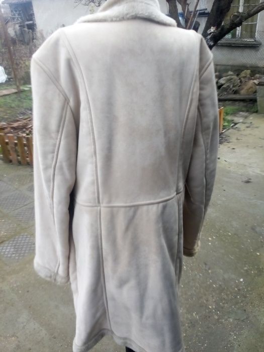 Дамски кожух от еко кожа