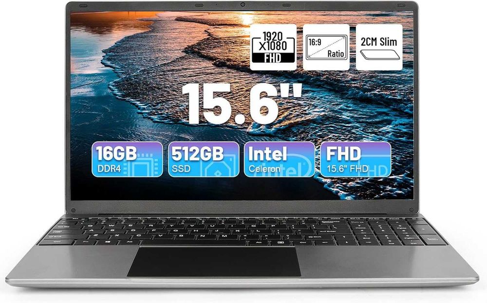 Лаптоп Intel Celeron N5095 15.6" 16GB RAM 512GB SSD