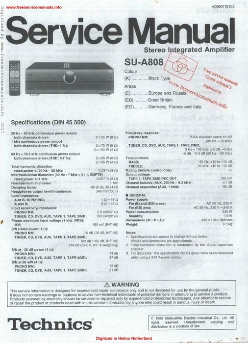 Technics SU-A808 Hi-Fi усилитель Made in Japan