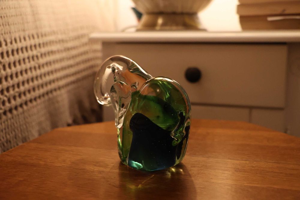Decorațiune sticla stil Murano elefant