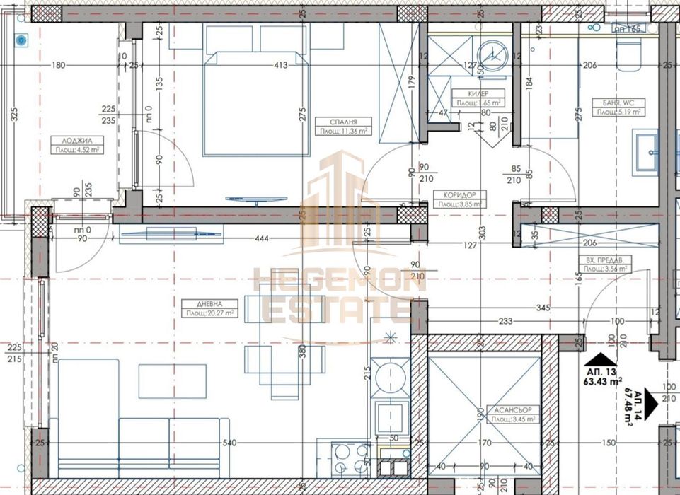 Продава се Двустаен апартамент в Варна, Владислав Варненчик - 76 кв.м за 1400 €/кв.м - Снимка #1