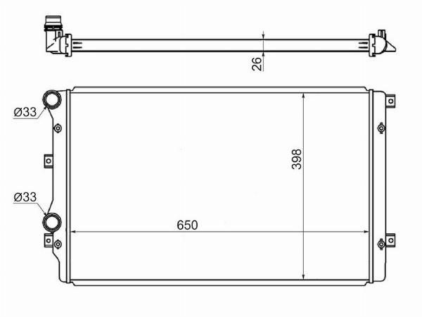 Радиатор Volkswagen Golf