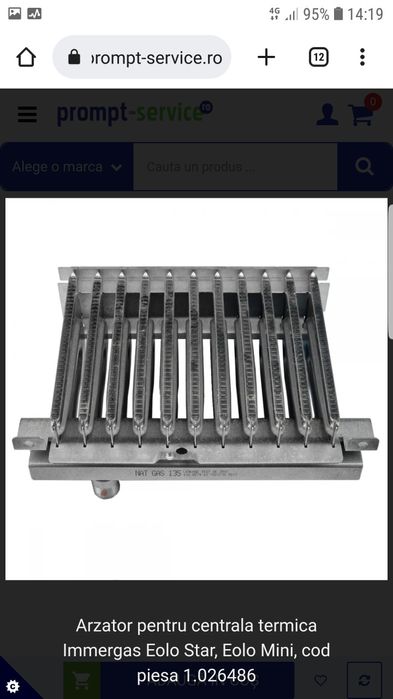 Arzator gaz centrala ariston