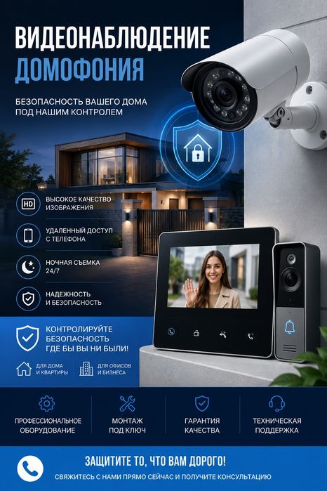 Видеонаблюдение, домофоны, электрика