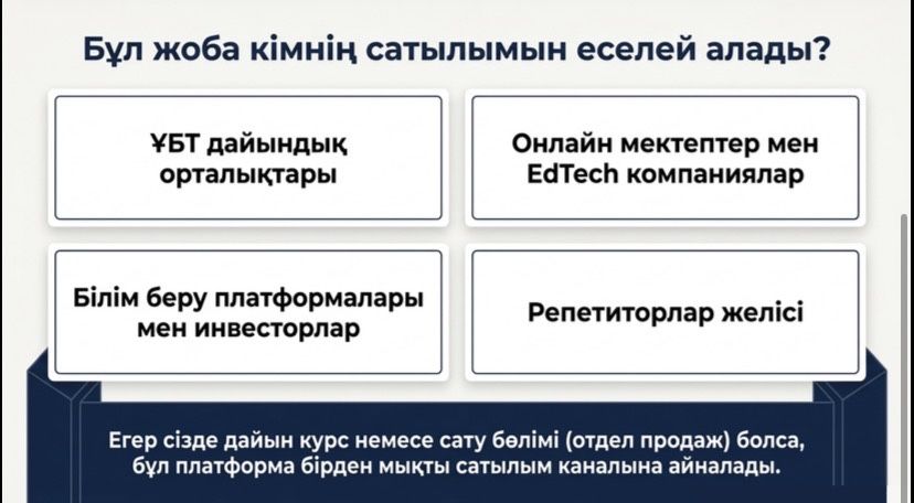 Продаётся EdTech-платформа ubt-test.kz — готовая аудитория для ЕНТ