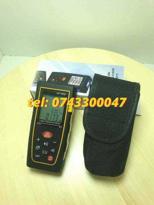 Telemetru  Ruleta Laser 40m precizie2mm Lentile Germania