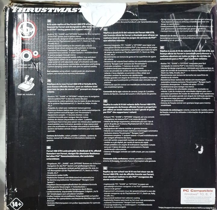 Vând volan Thrustmaster T80 Ferrari  488GTB Edition  PS4