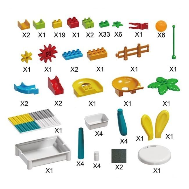 Детска маса с конструктор 85 части + столче с ушички