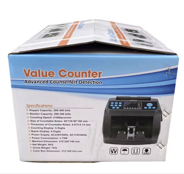 Професионална машина за броене на банкноти с детекция на фалшиви пари