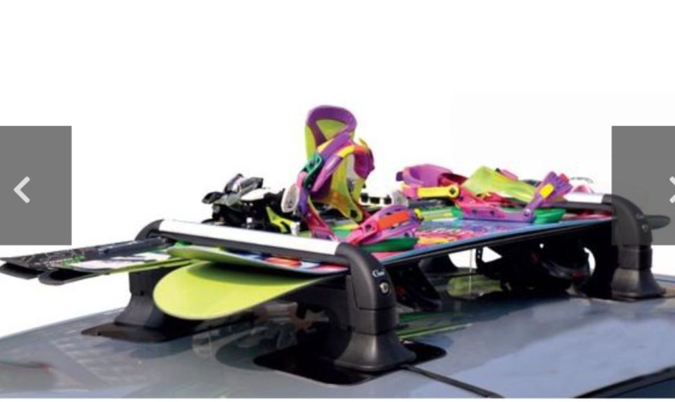 Магнитен багажник за до 5 чифта ски или 2 сноуборда