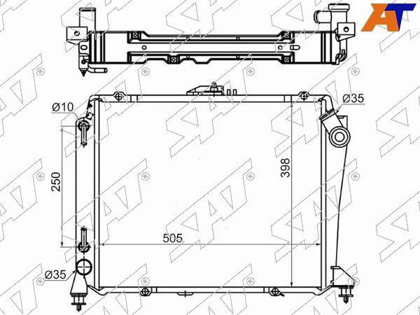 Радиатор Toyota Hiace