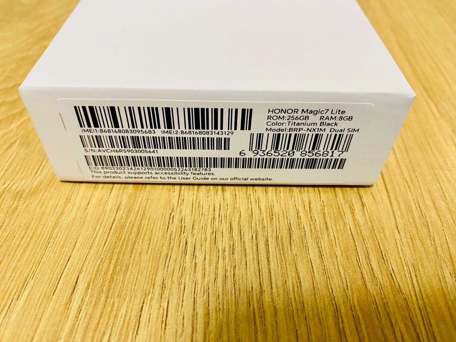 ЧИСТО НОВ !!! HONOR Magic7 Lite, 8GB RAM, 256GB, Black, Технополис