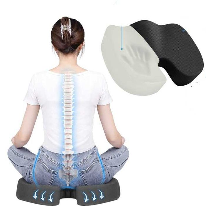 Възглавница за кола/ стол, ортопедична от мемори пяна, кълфче с цип