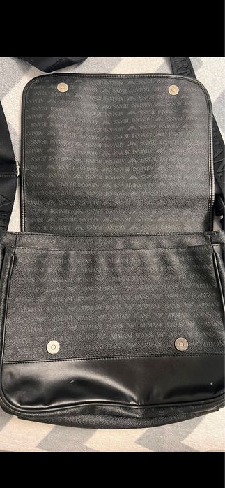 Geanta de umar piele Armani
