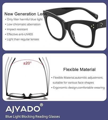 Комплект от 2 чифта диоптрични очила за четене AJYADO Oprah